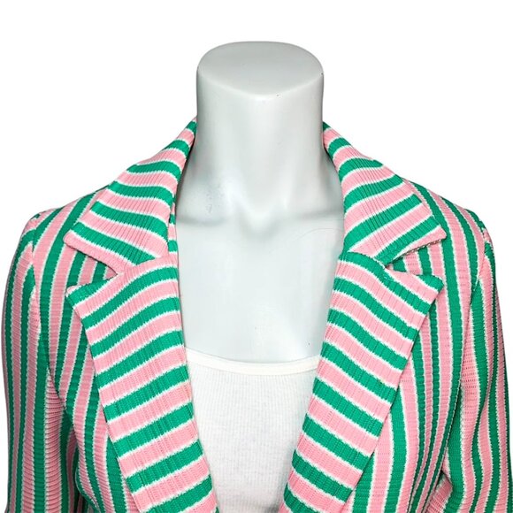 VINTAGE BODIN KNITS Striped Palm Beach Blazer - Picture 4 of 8